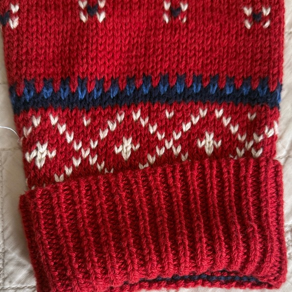 Ralph Lauren Red and Navy Knit Cardigan - Picture 4 of 9